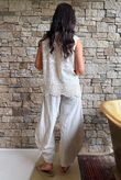 Veronica Embroidered Tank Vintage Cream